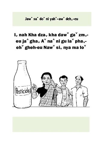 Iˬ nah kha dzaˬ kha dawˇ gaˇ zmˬ- eu jaˆ ghaˬ aˇ  naˆ ni guˆ laˇ phaˬ- ehˇ gheh-eu nawˇ siˬ nya ma loˇ